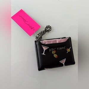 Viral Betsey Johnson Black Olive martini wallet